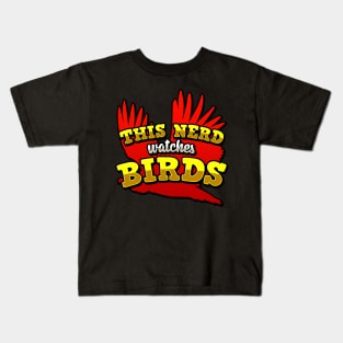 This Nerd Watches Birds Ornithology Gift Kids T-Shirt